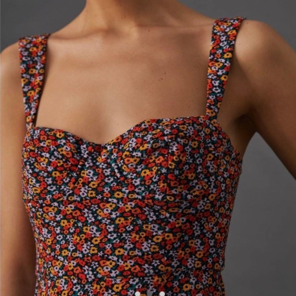 NWT Anthropologie Hutch Ditsy Floral Corset Dress